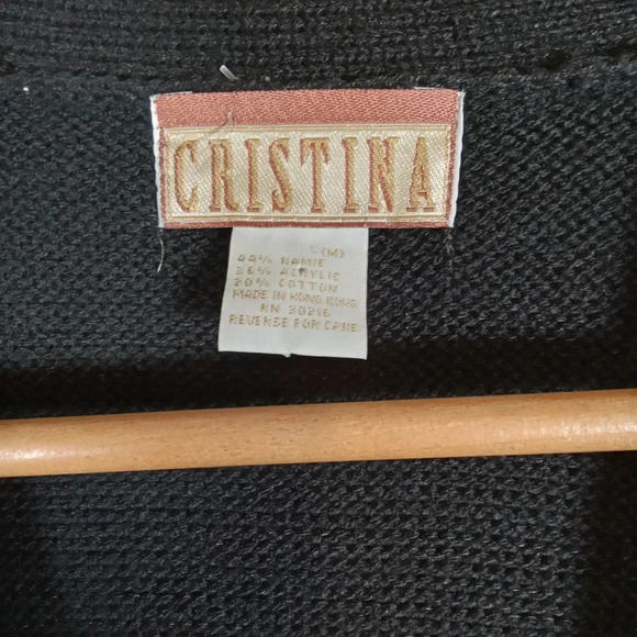 Christina vintage embroidered gramma cottage core women's cardigan medium - Picture 3 of 8